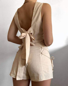 Lace Up Short Set